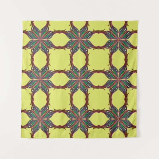 Moderne psychedelische Mandala Wandteppich (Vorderseite (Horizontal))