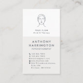 Moderne Psychotherapeutin, QR-Code, SM-Icons Visitenkarte (Vorderseite)