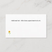 Moderne Psychotherapeutin Sonnenblume Visitenkarte (Rückseite)