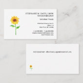 Moderne Psychotherapeutin Sonnenblume Visitenkarte (Vorne/Hinten)