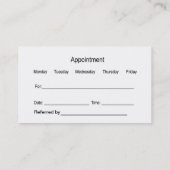 Moderne Psychotherapie-Verabredungs-Karte Terminkarte (Rückseite)