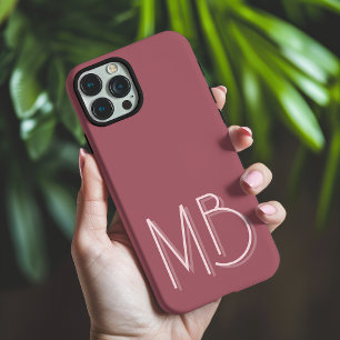 Moderne Puce Monogram Initials zeitgenössische Cas iPhone 16 Pro Max Hülle
