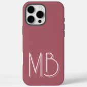 Moderne Puce Monogram Initials zeitgenössische Cas Case-Mate iPhone Hülle (Rückseite)
