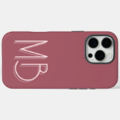 Moderne Puce Monogram Initials zeitgenössische Cas Case-Mate iPhone Hülle (Rückseite (Horizontal))