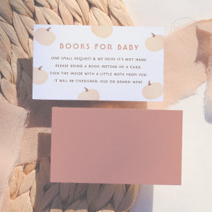 Moderne Pumpkin-Bücher für Baby-Dusche Begleitkarte
