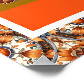 Moderne Pumpkin Erntedank Herbstkollektion Poster (Ecke)