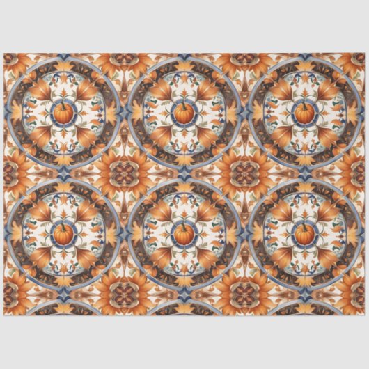 Moderne Pumpkin Erntedank Herbstkollektion Seidenpapier (Vorderseite)