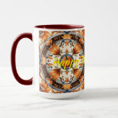 Moderne Pumpkin Erntedank Herbstkollektion Tasse (Links)