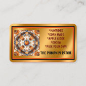 Moderne Pumpkin Erntedank Herbstkollektion Visitenkarte (Vorderseite)