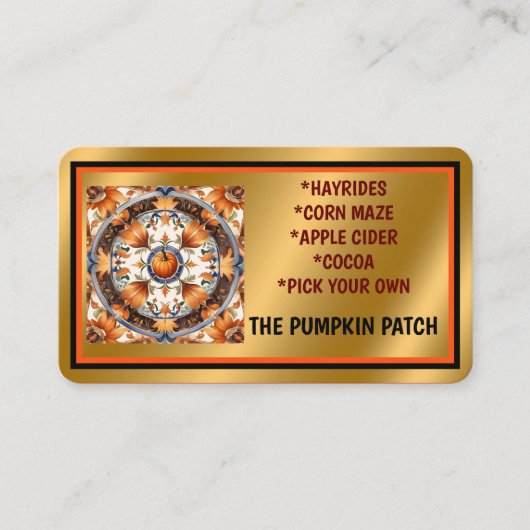 Moderne Pumpkin Erntedank Herbstkollektion Visitenkarte (Vorderseite)