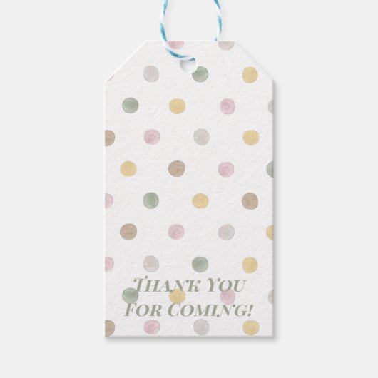 Moderne Punkt-Geschenketiketten Geschenkanhänger (Vorderseite)