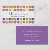 Moderne Punkte des Mitteljahrhunderts, mehrfarbige Visitenkarte (Vorne/Hinten)