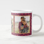 Moderne Punkte Drei Foto Jumbo-Tasse (Rechts)