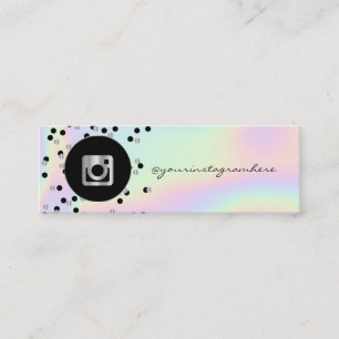 Moderne Punkte, holografisches Instagram Social Me Mini Visitenkarte