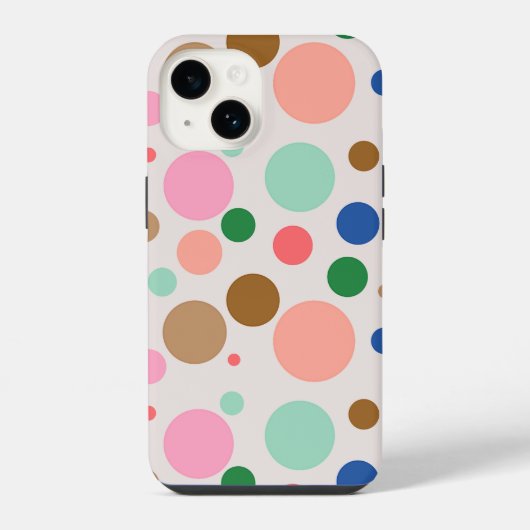 Moderne Punkte-Muster iPhone Hülle (Rückseite)