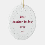 Moderne Punkte Personalisiert Bester Schwiegervate Keramik Ornament (Rechts)