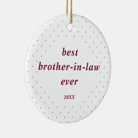 Moderne Punkte Personalisiert Bester Schwiegervate Keramik Ornament (Rechts)