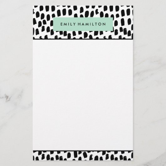 Moderne Punkte | Personalisierte Stationierung Briefpapier (Vorderseite)