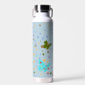 Moderne Punkte & Schmetterlingshalz Trinkflasche (Vorne)