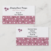 Moderne Punkte und Blume Visitenkarte (Vorne/Hinten)
