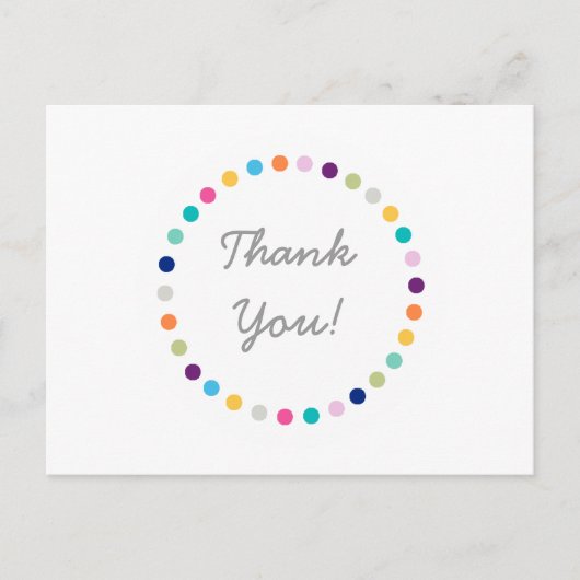 Moderne Punkte Vielen Dank Postcard Postkarte (Vorderseite)