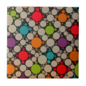 Moderne Punkte Zeitliche Kreise Fliese (Vorderseite)