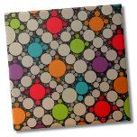Moderne Punkte Zeitliche Kreise Fliese<br><div class="desc">Zeitgenössische Kreise Moderne Polka Dot Muster Keramik Fliesen. Jeder Liebe ein interessantes Punktmuster! Grün, Heiß rosa, Lila, Orange, Türkis, auf Tan und Schwarz. Ob Sie gewollt haben, diese Kachel als kleinen Untersetzer oder Trivet für einen Drink oder Teller zu verwenden... oder Sie wollte, groß mit einem Küchenrücken oder Badezimmerfliesen zu...</div>
