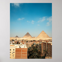 Moderne Pyramiden von Gizeh Downtown Ägypten Poste Poster