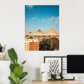 Moderne Pyramiden von Gizeh Downtown Ägypten Poste Poster (Heimbüro)