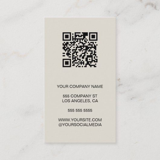 Moderne QR Business Card für das benutzerdefiniert Visitenkarte (Rückseite)