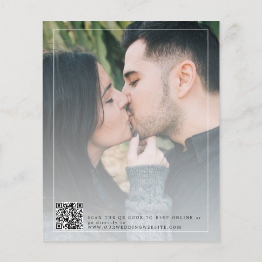 Moderne QR CODE 2 Foto Hochzeitseinladung (Rückseite)