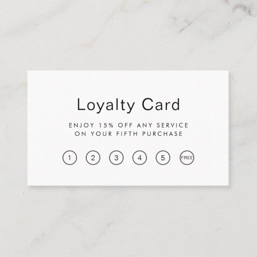 Moderne QR Code Beautician Salon Loyalty Card Treuekarte (Vorderseite)
