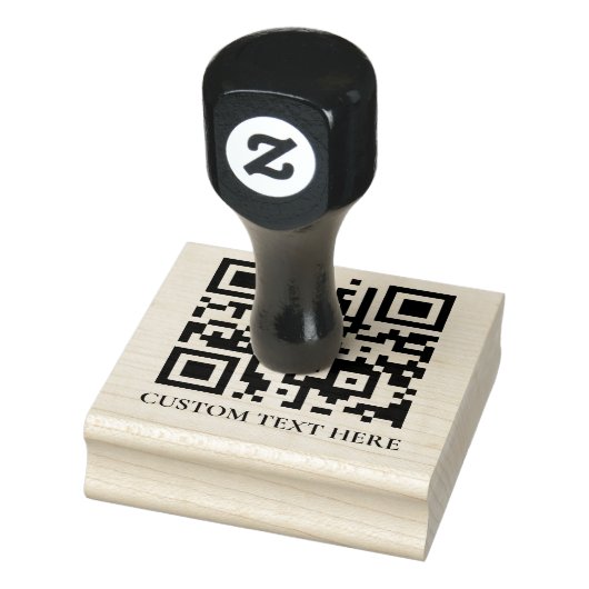 Moderne QR-Code-Branding-Gestaltung mit individuel Gummistempel (Stempel)
