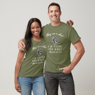 Moderne QR-Code Braut Bräutigam Junggeselle Jungge T-Shirt