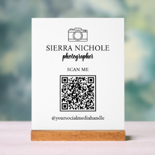 Moderne QR Code Business Card Acrylschild
