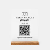 Moderne QR Code Business Card Acrylschild (Vorderseite)