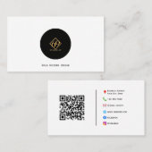 Moderne QR Code Business Card Visitenkarte (Vorne/Hinten)