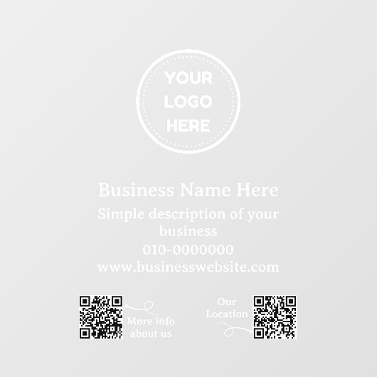 Moderne QR Code Business fördern Auto oder Fensteraufkleber (Blatt)