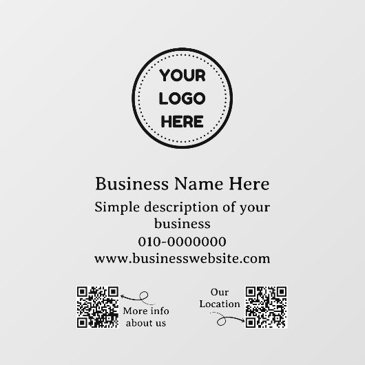 Moderne QR Code Business fördern Auto oder Fensteraufkleber (Blatt)