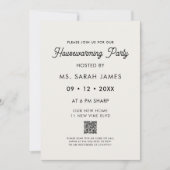 Moderne QR Code Classic Housewarming Einladung (Vorderseite)