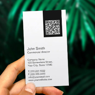 Moderne QR Code Commercial Director Business Card Visitenkarte