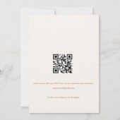 Moderne QR-Code-Einladung zur Hochzeit von Half Ar Einladung (Rückseite)