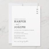 Moderne QR Code Foto Hochzeit Einladung (Vorderseite)