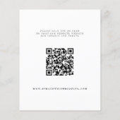 Moderne QR CODE Foto Hochzeit sparen das Datum (Rückseite)