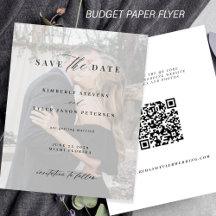 Moderne QR CODE Foto Hochzeit sparen das Datum