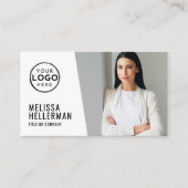 Moderne QR-Code-Foto-Logo Visitenkarte (Vorderseite)