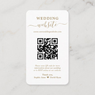 Moderne QR Code Foto Wedding Website Business Card Visitenkarte