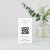 Moderne QR Code Foto Wedding Website Business Card Visitenkarte (Stehend Vorderseite)