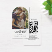 Moderne QR Code Foto Wedding Website Save the Date (Schreibtisch)
