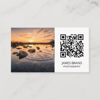 Moderne QR Code Fotograf Business Card Visitenkarte